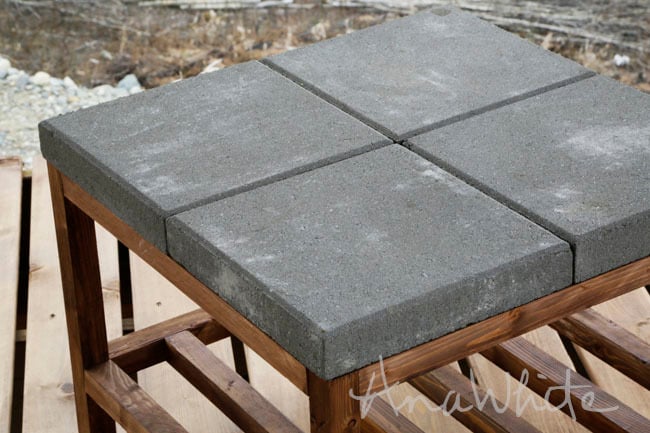 Ana White | Concrete Paver Outdoor Coffee Table - DIY Projects